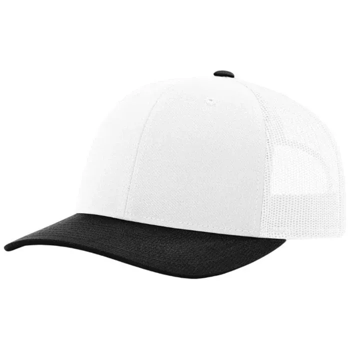 Richardson White/White/Black Trucker Cap