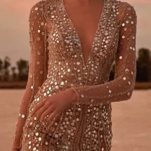 Paillettenbesetztes Minikleid – Élara