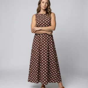 Elegantes Sommerkleid mit Pünktchen – Élara