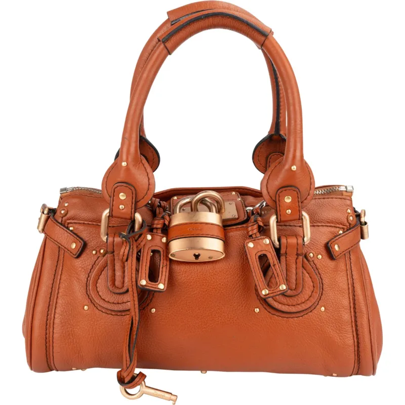 Chloé Grained Leather Paddington Satchel Handbag