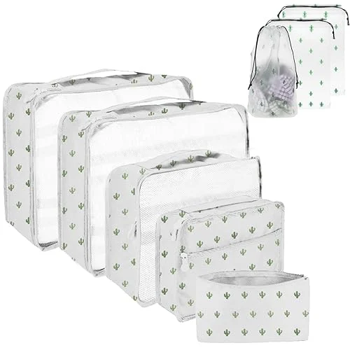 8-Piece Suitcase Organisers, Packing Cubes for Travel and Holiday, Travel Organiser Includes Cosmetic Bag, Shoe Bag, Suitcase Organiser Set for Home Storage
