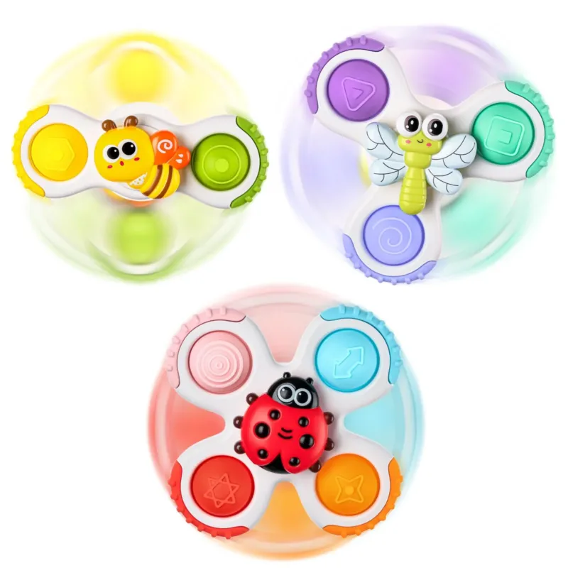3pcs Suction Cup Spinner Popp Toys