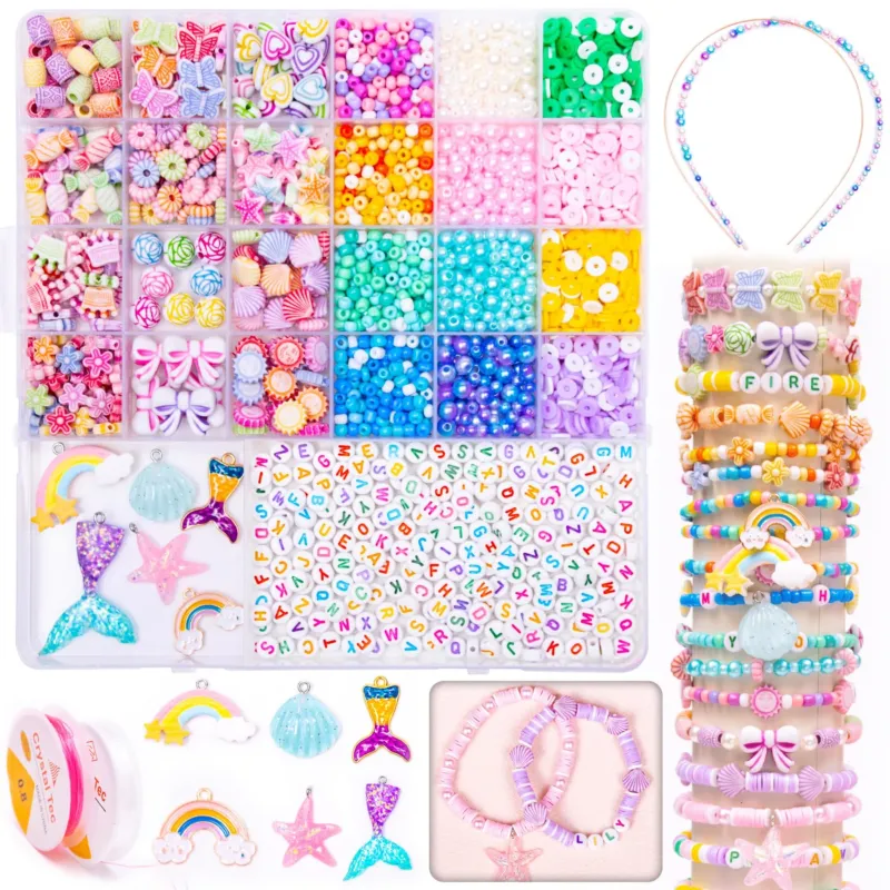 Bead Set for Bracelets Making Yourself for Craft Set Children