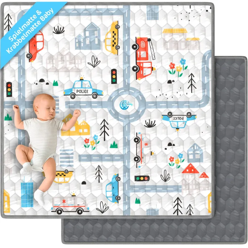 Play Mat & Crawling Mat Baby Foldable. Floor Protection Against Falls Play Mat for Babies
