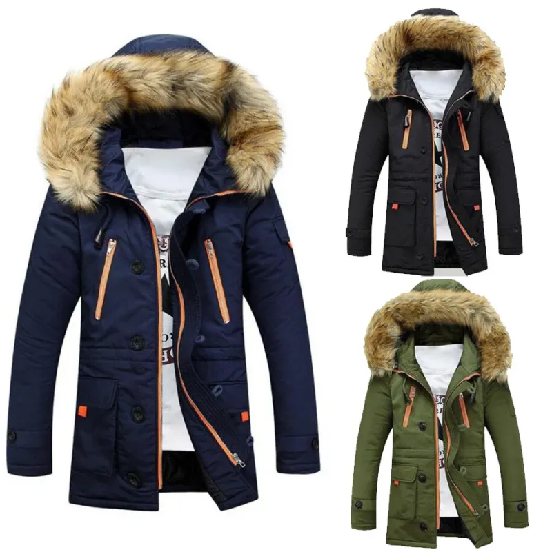 Herren Winterparka mit abnehmbarer Kapuze und praktischem Taschen-Design – Montevé