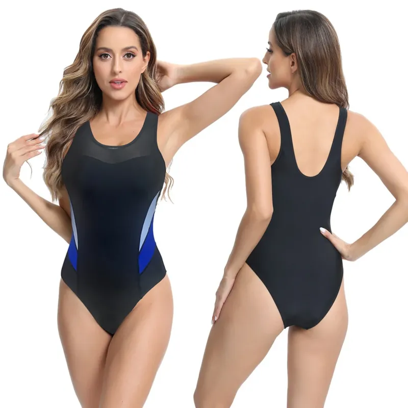 Damen Sportlicher Einteiler Badeanzug mit ergonomischem Design – Maréssa