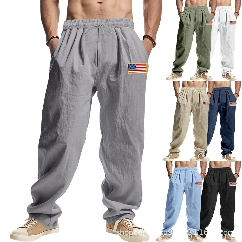 Herren Freizeit Cargo-Hosen mit praktischem Stretchbund und multikulturellem Druck – Bravaro