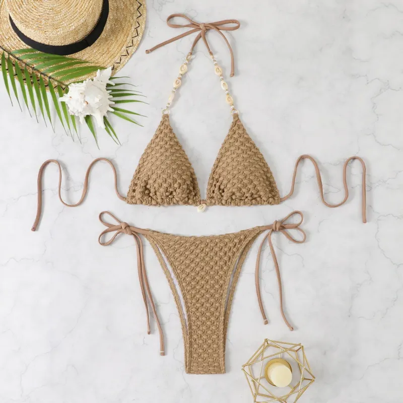 Damen Häkel-Bikini-Set mit eleganten Details – Maréssa