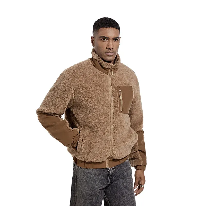 Herren Fleecejacke mit hochgeschlossenem Kragen und seitlichen Reißverschlusstaschen – Taviero