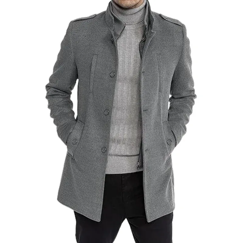 Herren modische Freizeitjacke mit schützendem Kragen und praktischen Seitentaschen – Taviero