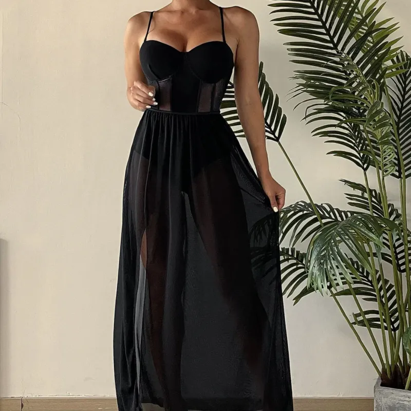 Damen Transparente Sommerkleid – Valéora