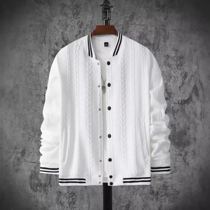 Herren Collegejacke mit klassischem Schnitt und modernen Streifen – Taviero