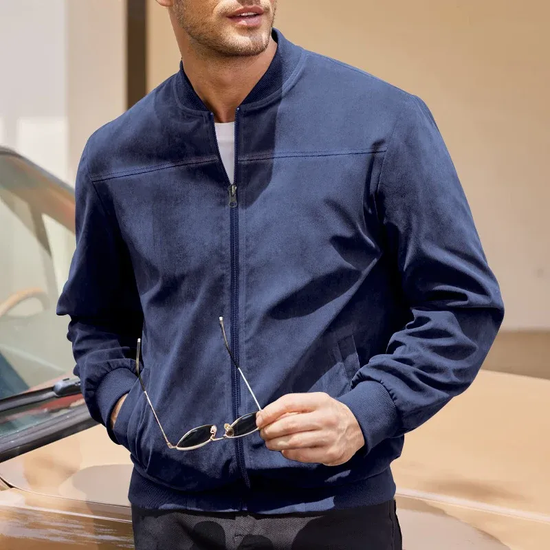 Herren lässige Sweatjacke im sportiven Design mit praktischen Taschen – Cavarno