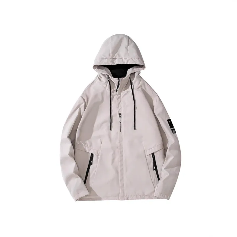 Herren Leichte Kapuzen-Softshelljacke im urbanen Utility-Stil mit verstellbarer Kapuze und verdecktem Reißverschluss Echoarchiv