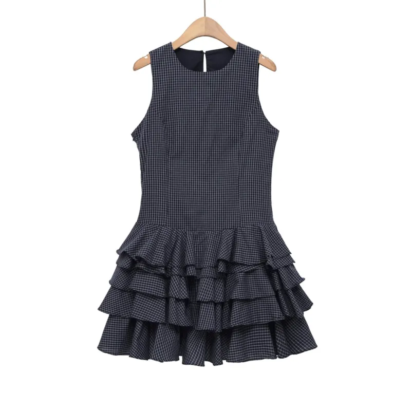 Damen Raffiniertes Sommerkleid mit voluminösem Rüschensaum und elegantem Muster – Valéora