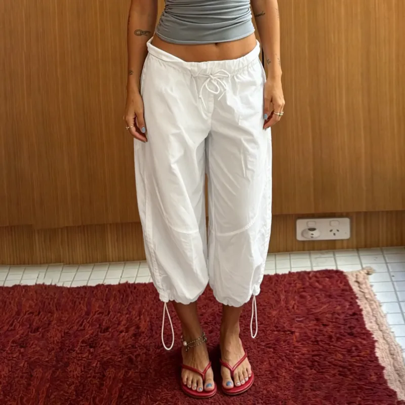 Damen lässige Freizeithose mit elastischem Taillenbund und Kordelzug – Avélisse
