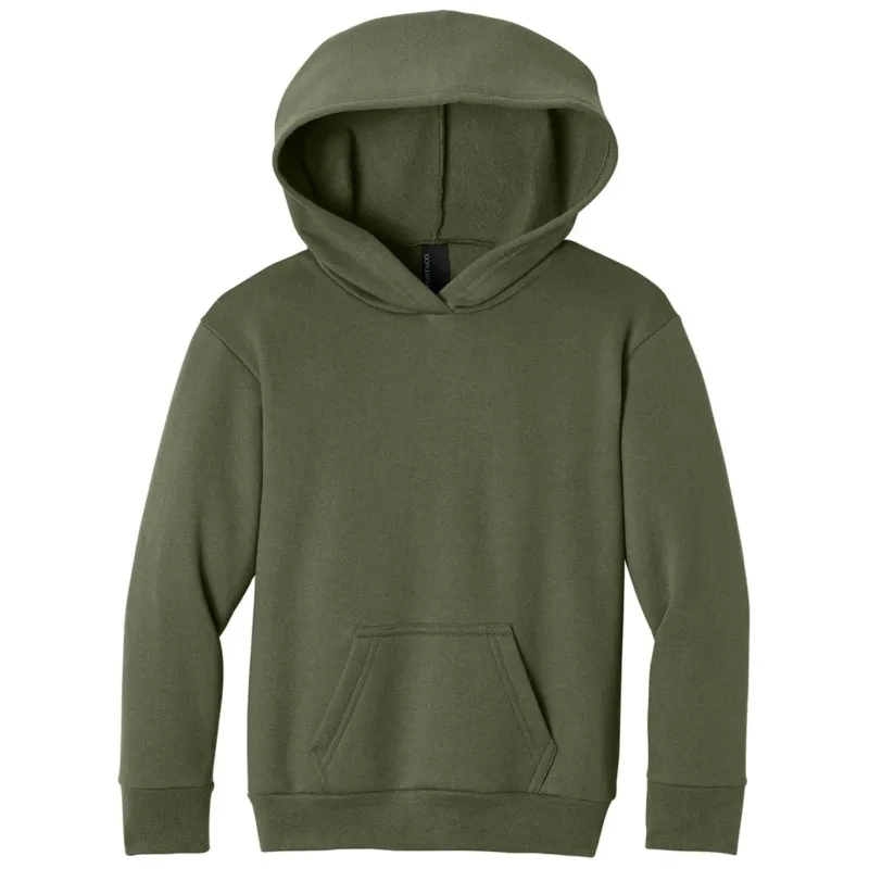 Port & Co. Youth Olive Drab Green Easy Fleece Pullover Hooded Sweatshirt