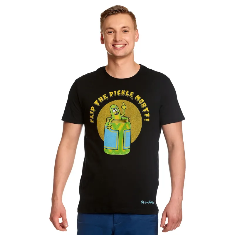 Produktbild Rick and Morty - Flip the Pickle T-Shirt schwarz
